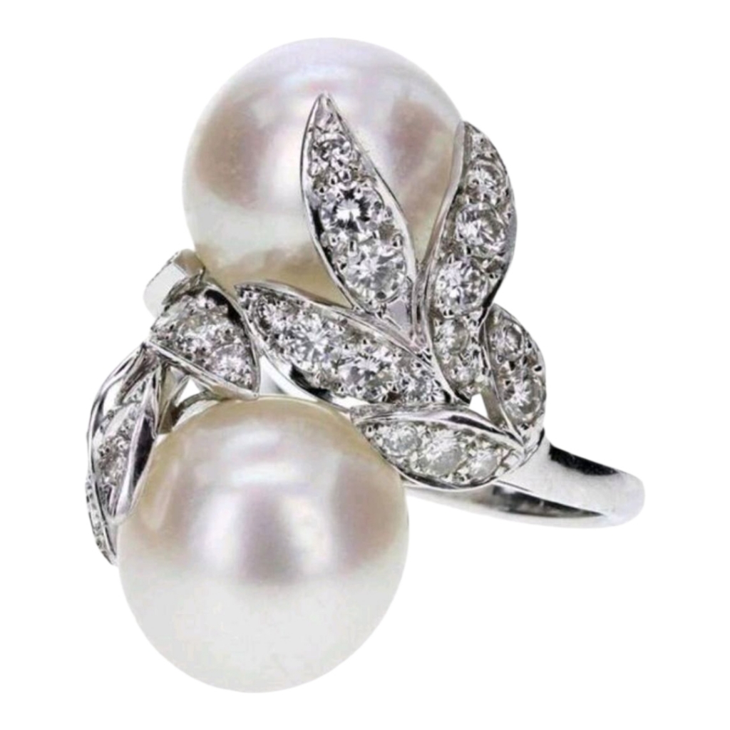 Silver Pearl Ring 29$